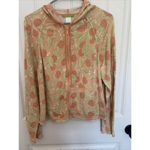 Y2K Sigurd Olsen Peach Zip Up Hoodie Women's XL